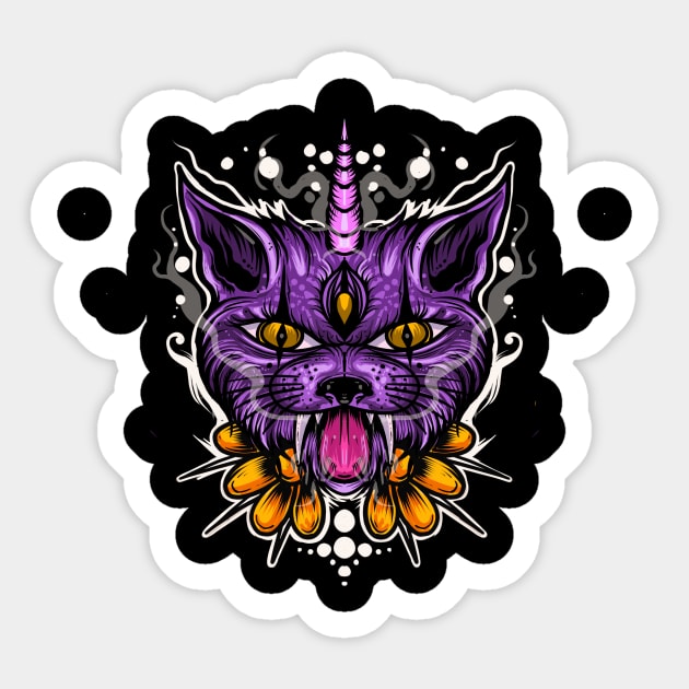 Unicorn cat Sticker by Blunts